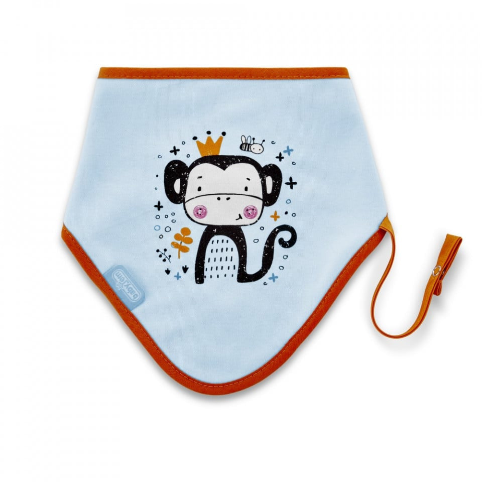 Baveta cu suport pentru suzeta Triangle BabyJem